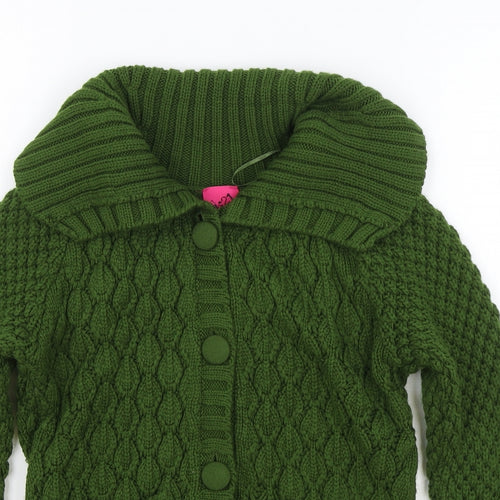George Womens Green Cowl Neck Acrylic Cardigan Jumper Size 10