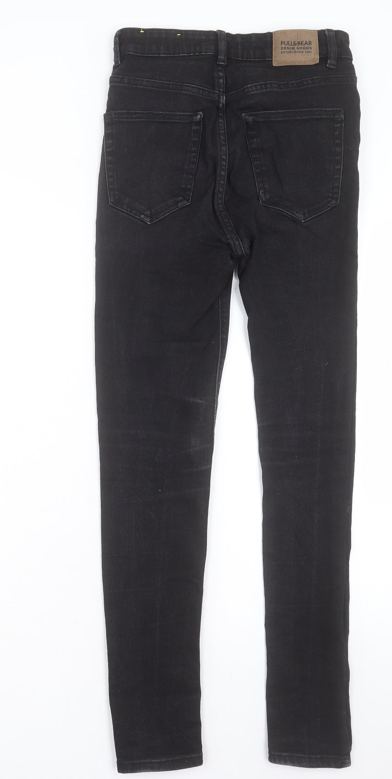 Pull&Bear Womens Black Cotton Skinny Jeans Size 8 L27 in Regular Button