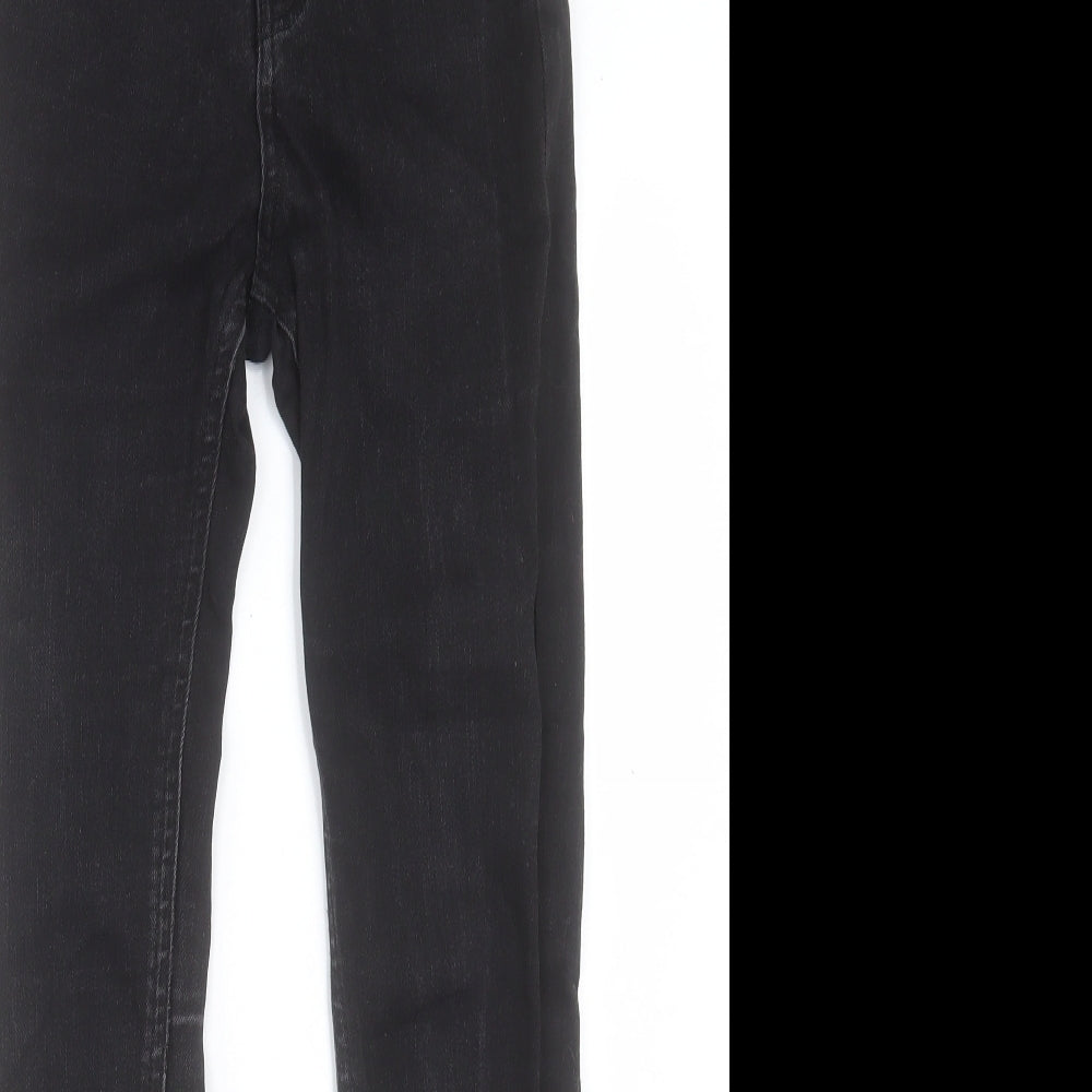 Pull&Bear Womens Black Cotton Skinny Jeans Size 8 L27 in Regular Button