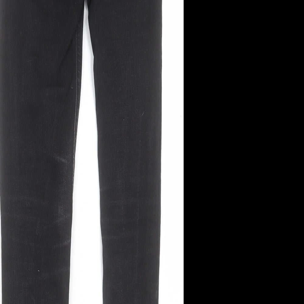 Pull&Bear Womens Black Cotton Skinny Jeans Size 8 L27 in Regular Button