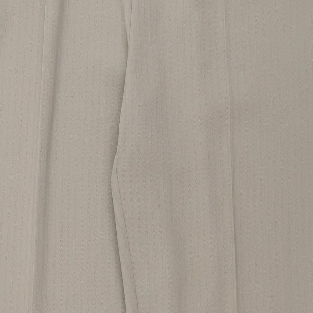 Marks and Spencer Womens Brown Polyester Trousers Size 18 L32 in Regular Button