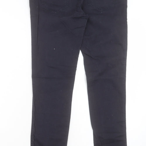 NEXT Womens Black Cotton Skinny Jeans Size 10 L29 in Regular Button