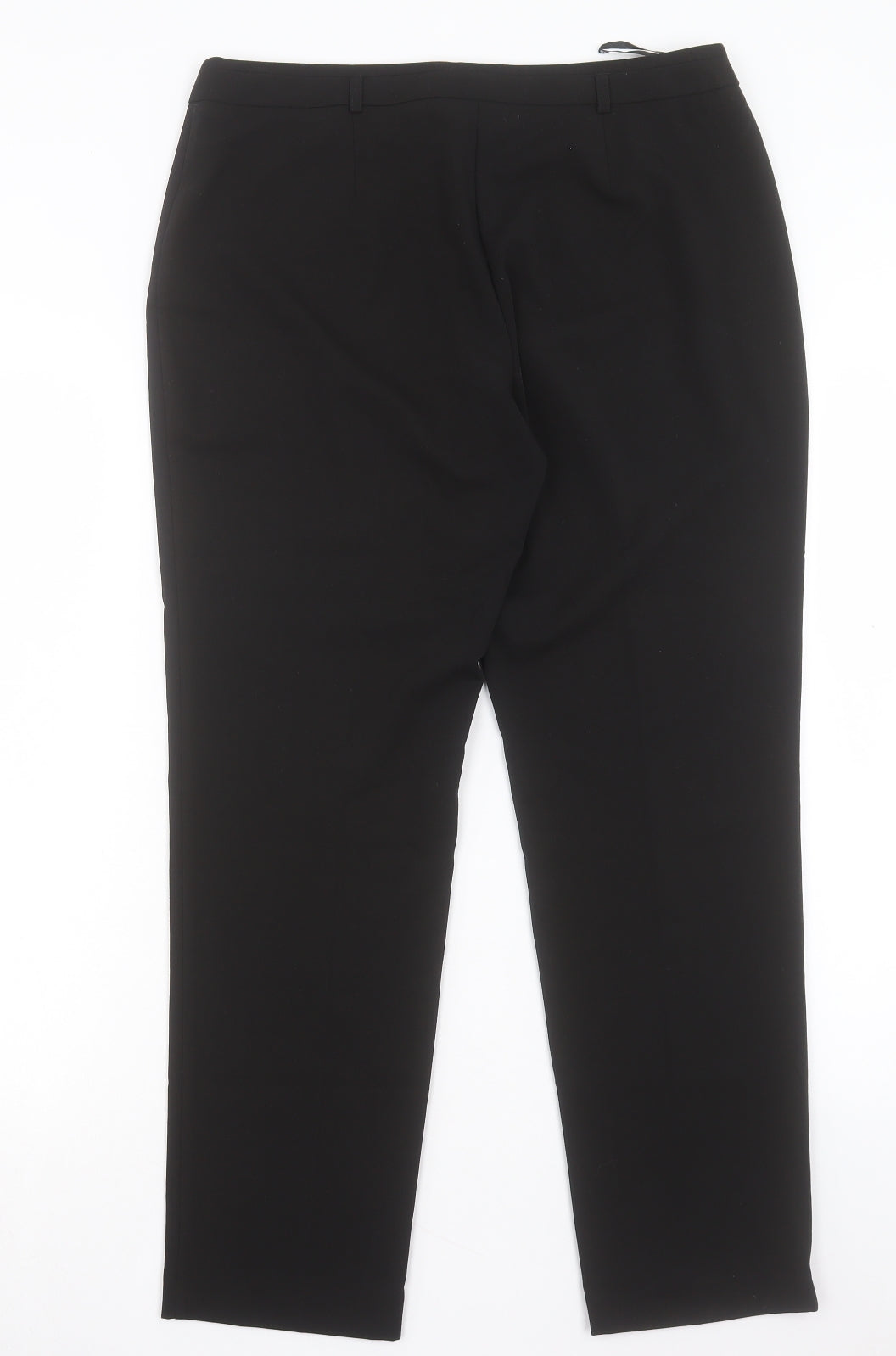 Dorothy Perkins Womens Black Polyester Trousers Size 12 L29 in Regular Hook & Eye