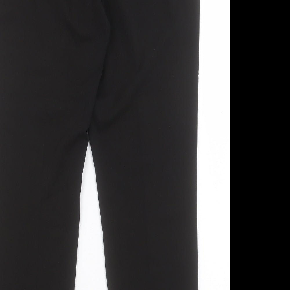 Dorothy Perkins Womens Black Polyester Trousers Size 12 L29 in Regular Hook & Eye