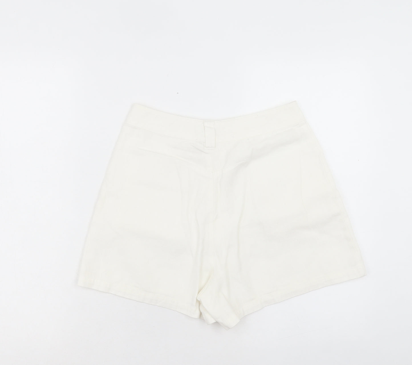 ASOS Womens White Cotton Cargo Shorts Size 8 L3 in Regular Button