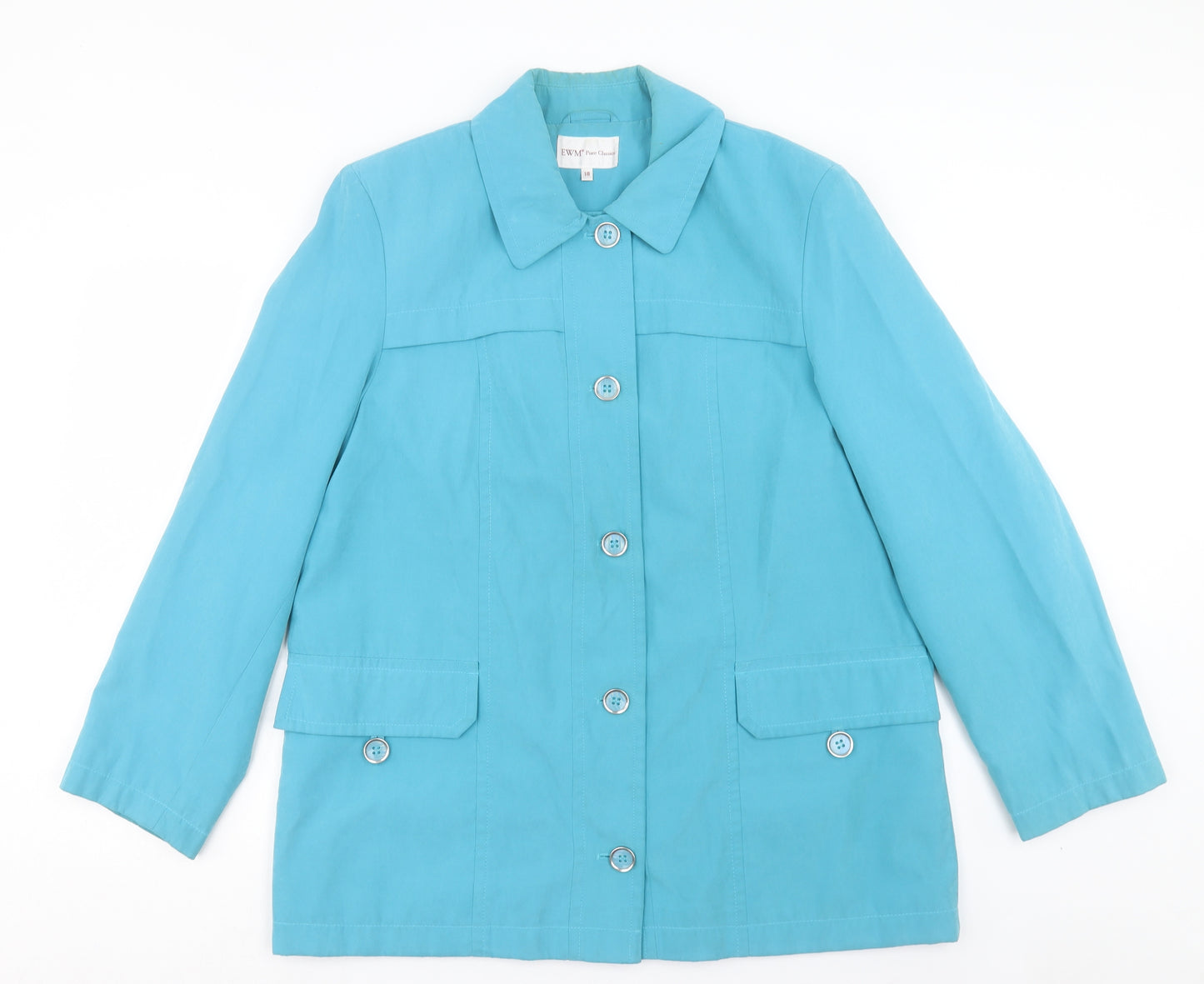 EWM Womens Blue Jacket Size 18 Button