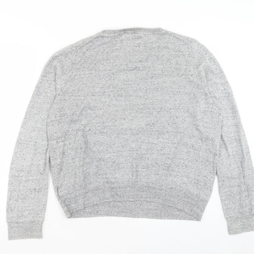 Gap Mens Grey Crew Neck Cotton Pullover Jumper Size XL