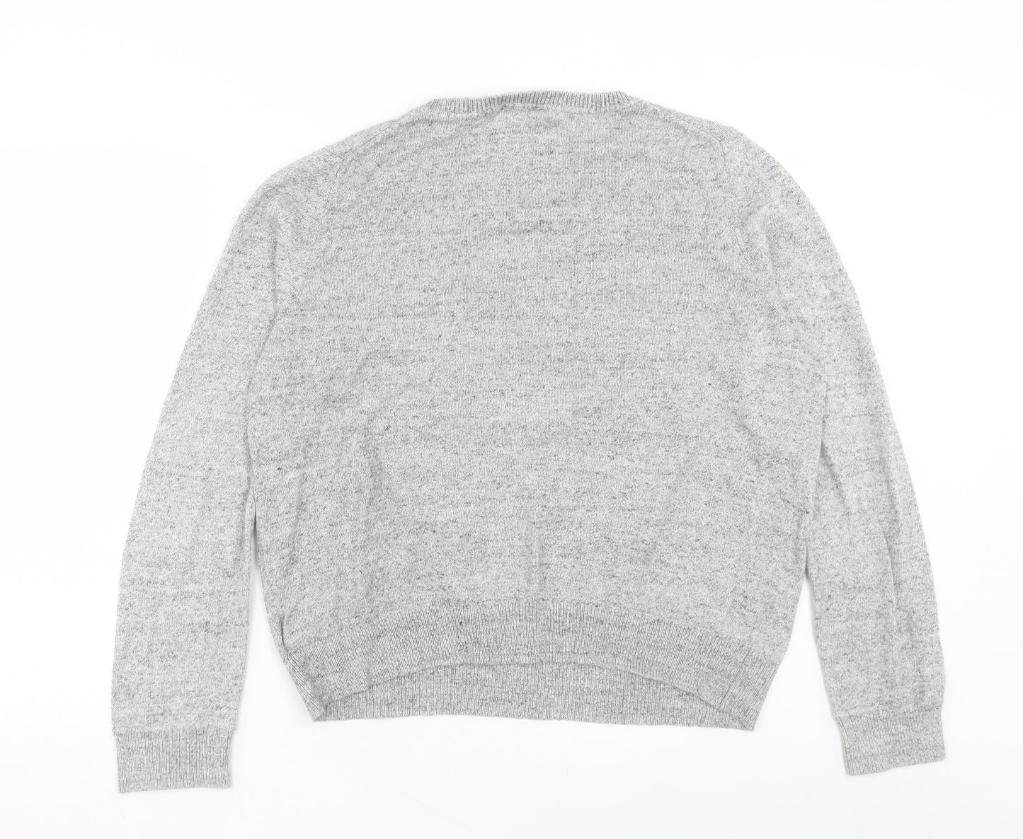 Gap Mens Grey Crew Neck Cotton Pullover Jumper Size XL