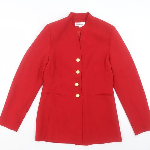 Kaleidoscope Womens Red Jacket Blazer Size 10 Button