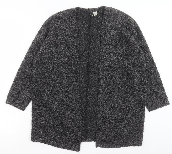 H&M Womens Grey V-Neck Acrylic Cardigan Jumper Size S