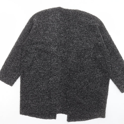 H&M Womens Grey V-Neck Acrylic Cardigan Jumper Size S