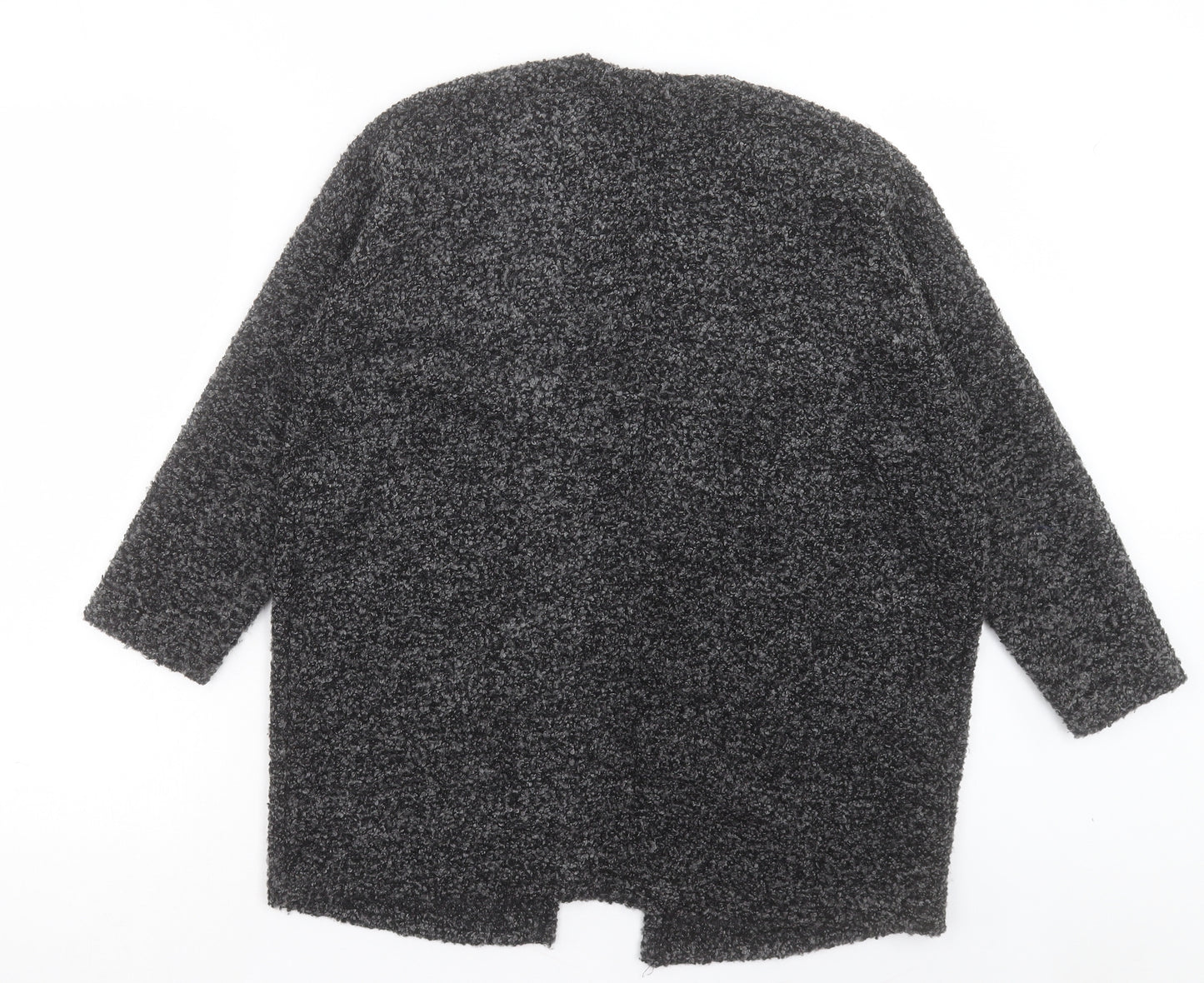 H&M Womens Grey V-Neck Acrylic Cardigan Jumper Size S