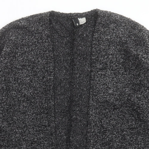 H&M Womens Grey V-Neck Acrylic Cardigan Jumper Size S