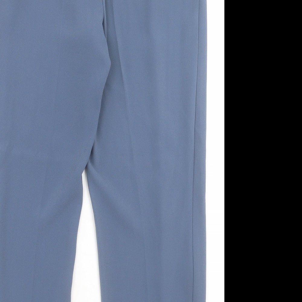 Marks and Spencer Womens Blue Polyester Trousers Size 16 L28 in Regular