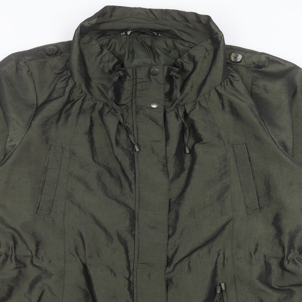 Joanna Hope Womens Green Jacket Size 24 Zip