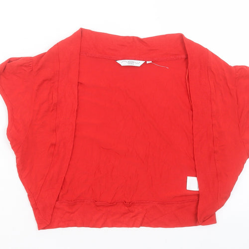 New Look Womens Red V-Neck Viscose Cardigan Jumper Size 18