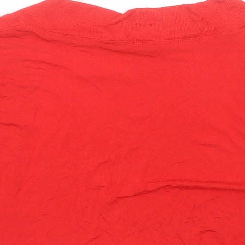 New Look Womens Red V-Neck Viscose Cardigan Jumper Size 18