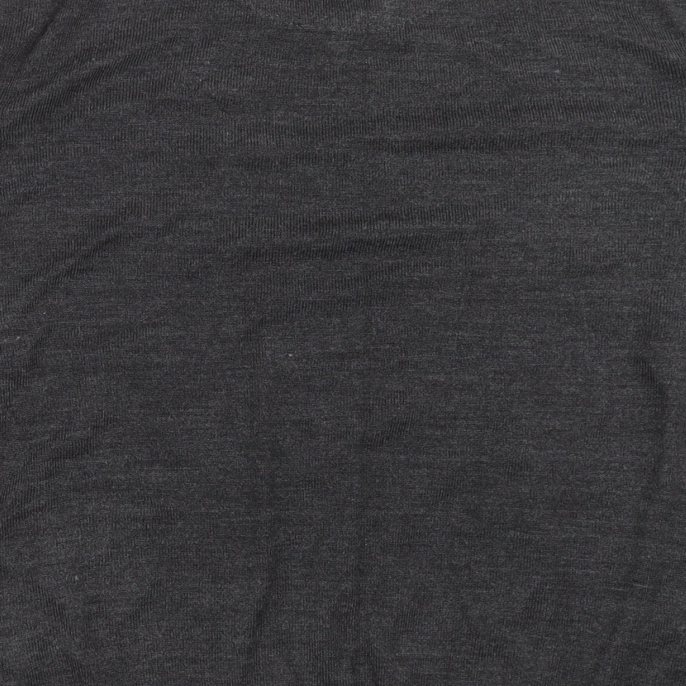 Kensington Mens Grey V-Neck Acrylic Pullover Jumper Size 2XL
