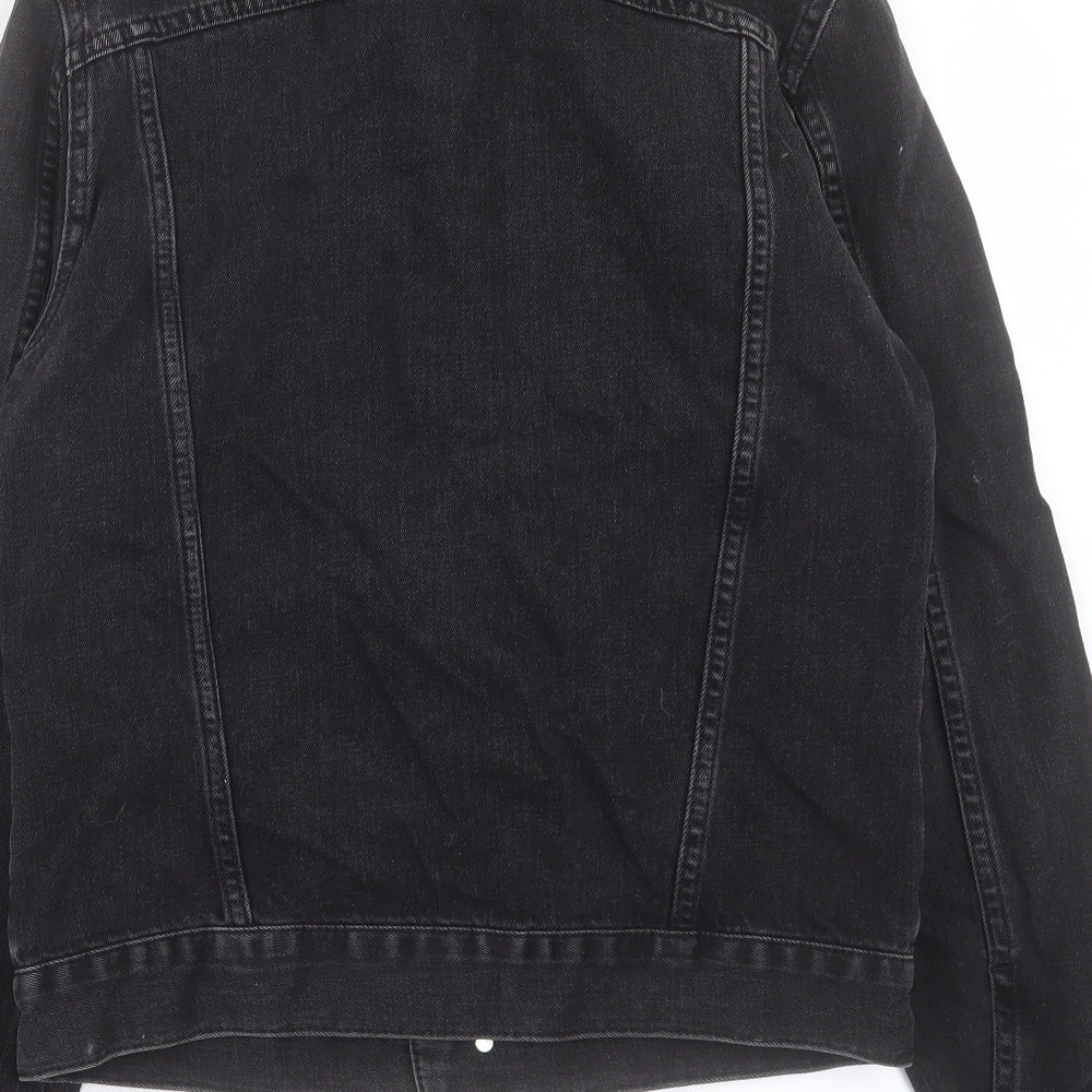 River Island Womens Black Jacket Size XS Button