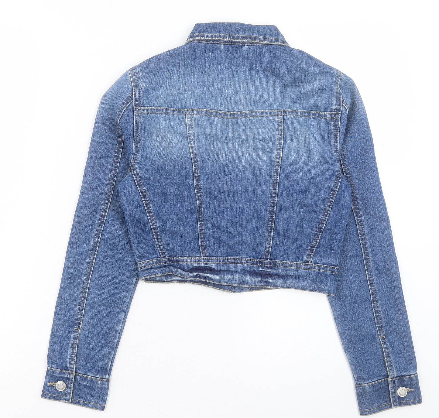 New Look Girls Blue Basic Jacket Jacket Size 10-11 Years Button