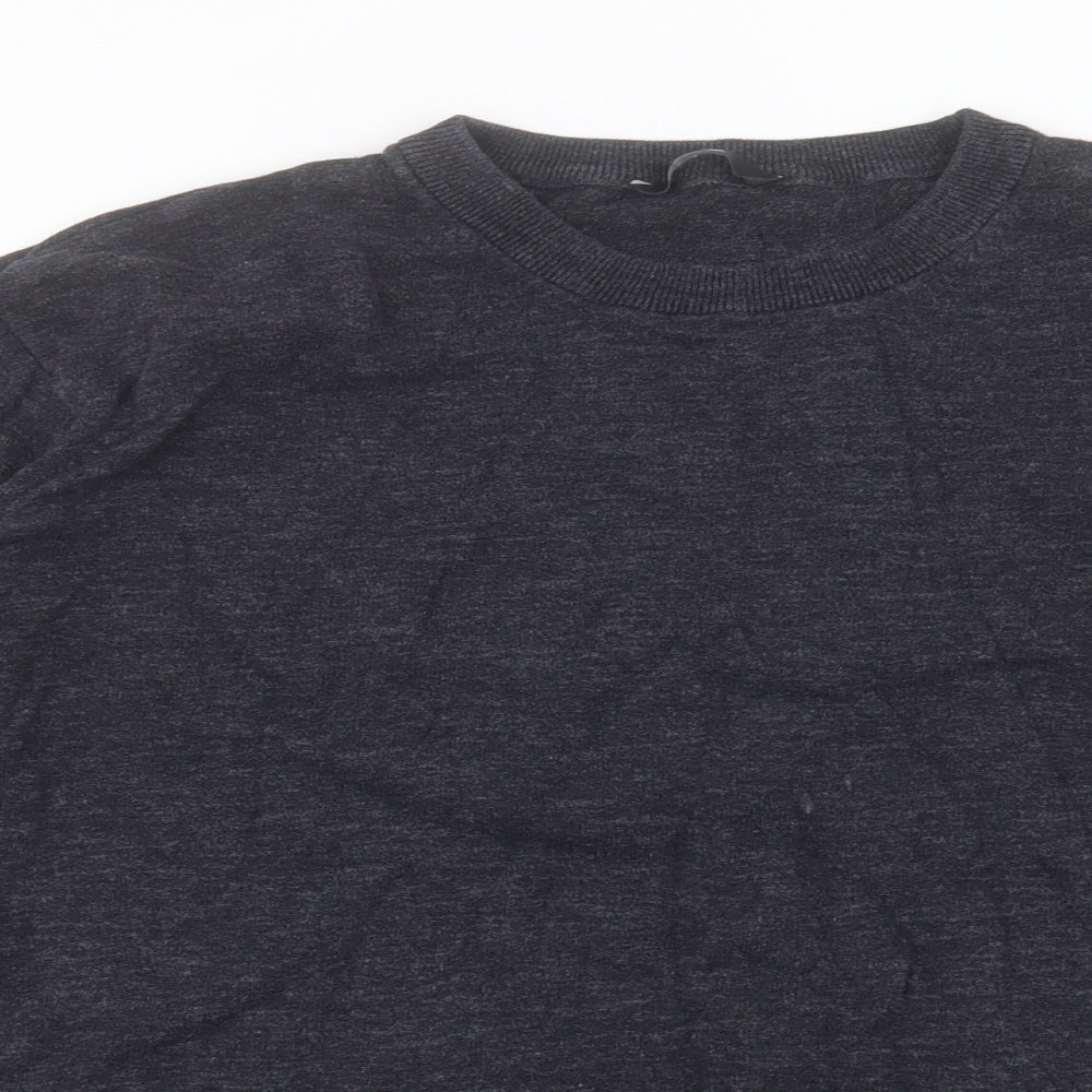 George Mens Grey Crew Neck Cotton Pullover Jumper Size 3XL