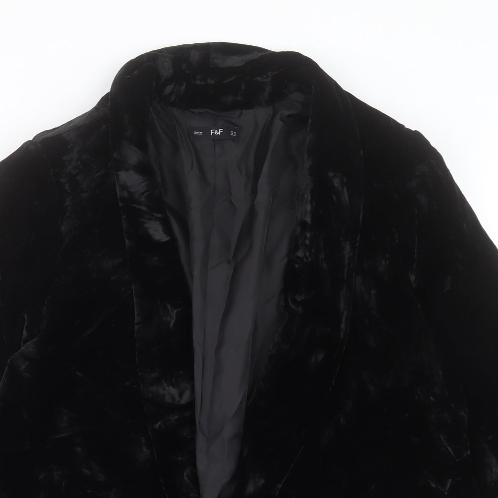 F&F Womens Black Jacket Blazer Size 14