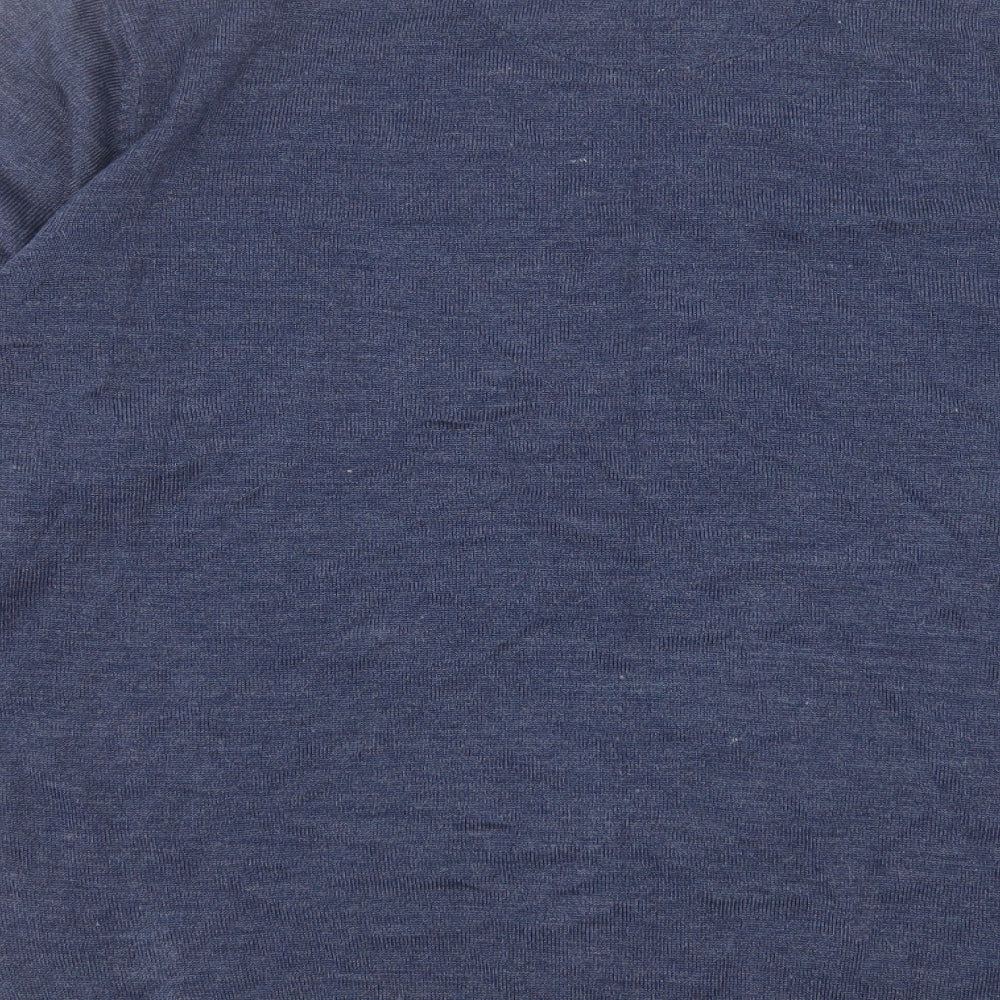 Brave Soul Mens Blue Crew Neck Acrylic Pullover Jumper Size 2XL