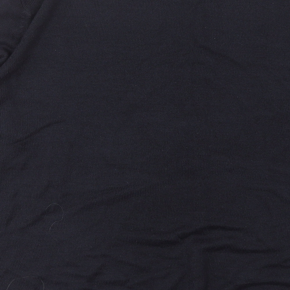 Piere Cardin Mens Black Crew Neck Acrylic Pullover Jumper Size 4XL