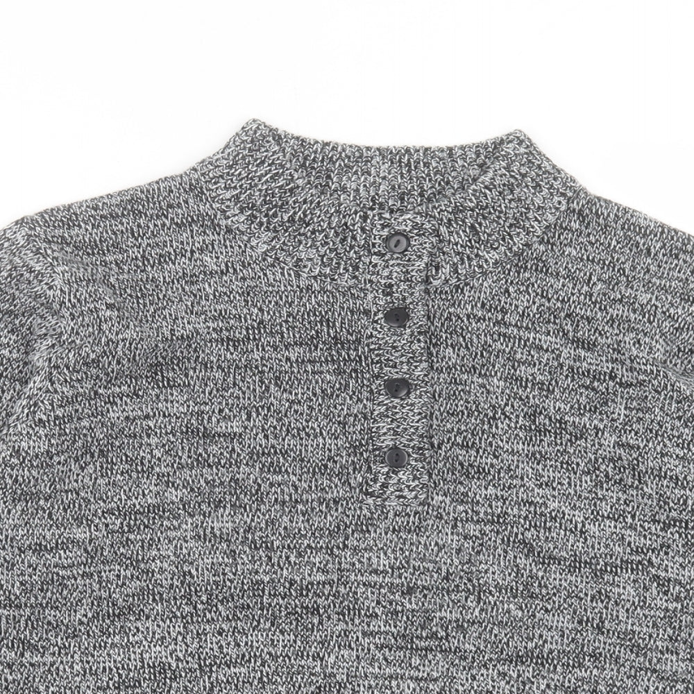 Damart Womens Black High Neck Acrylic Pullover Jumper Size 10