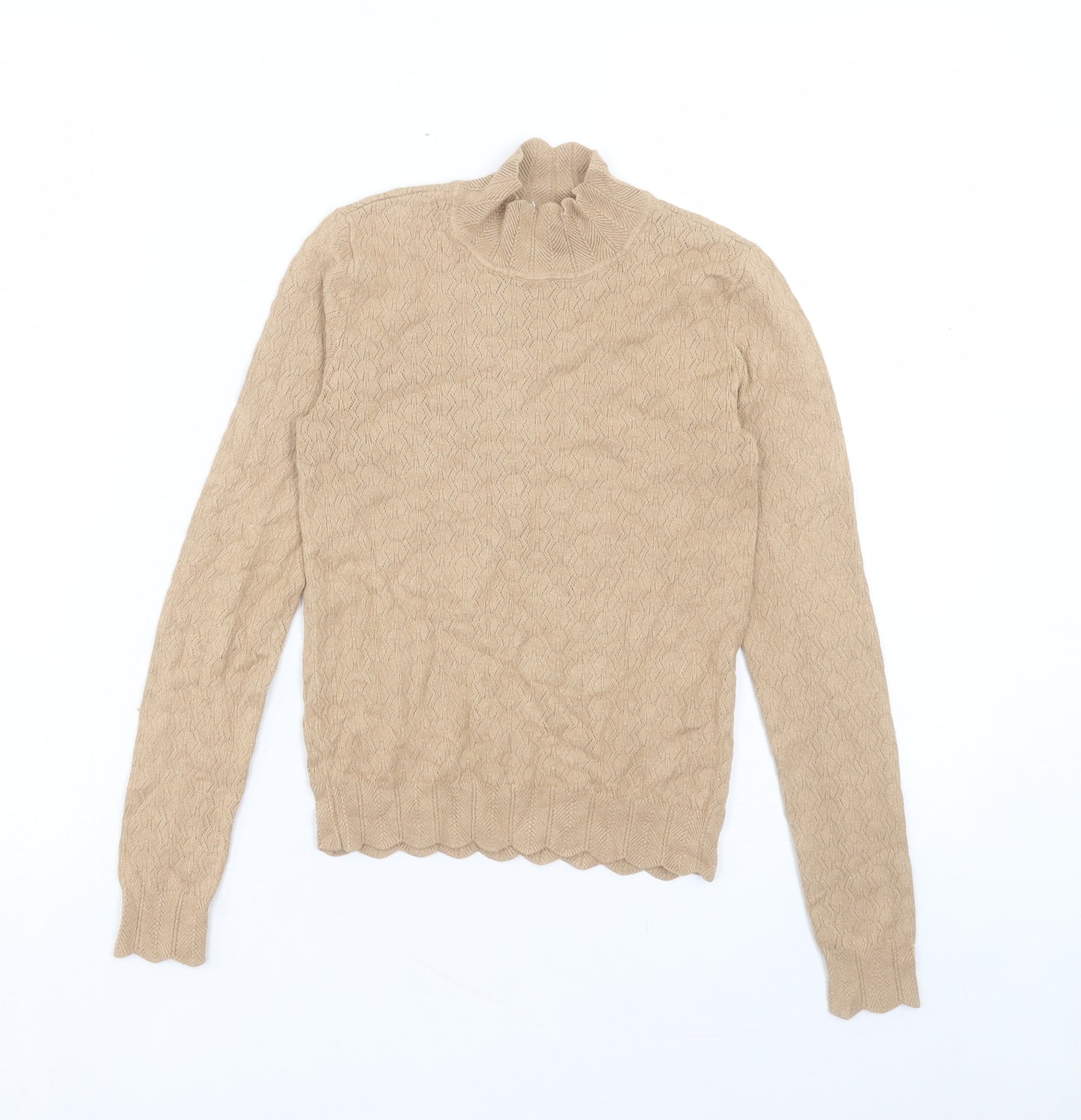 Miss Selfridge Womens High Neck Viscose Pullover Jumper Size 6