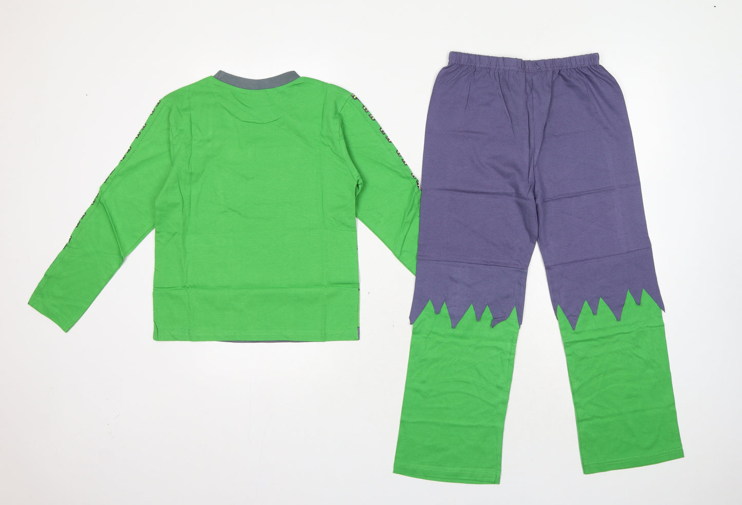 Marvel Boys Green Cotton Lounge Set Size 7-8 Years Pullover - Hulk, Marvel