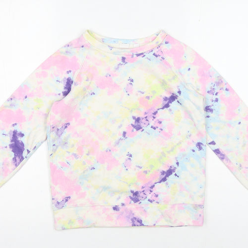 Gap Girls Multicoloured Geometric Polyester Pullover Sweatshirt Size 8 Years Pullover
