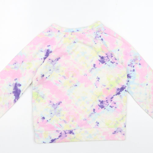 Gap Girls Multicoloured Geometric Polyester Pullover Sweatshirt Size 8 Years Pullover