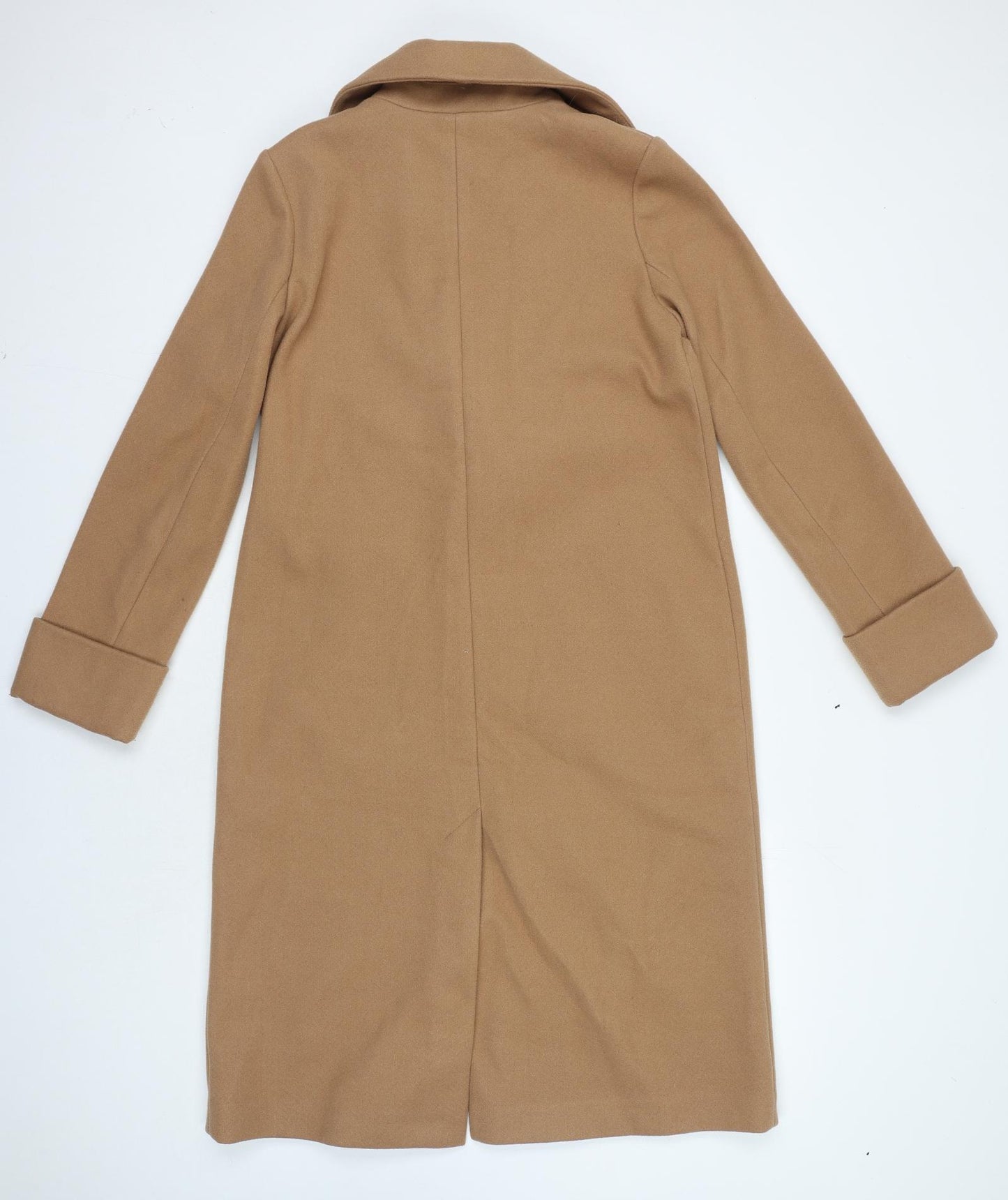 River Island Womens Brown Trench Coat Coat Size 12 Button - Slit at back