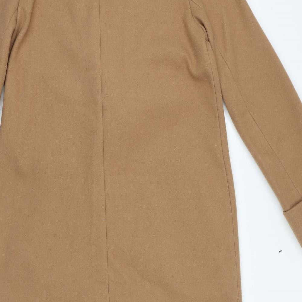 River Island Womens Brown Trench Coat Coat Size 12 Button - Slit at back