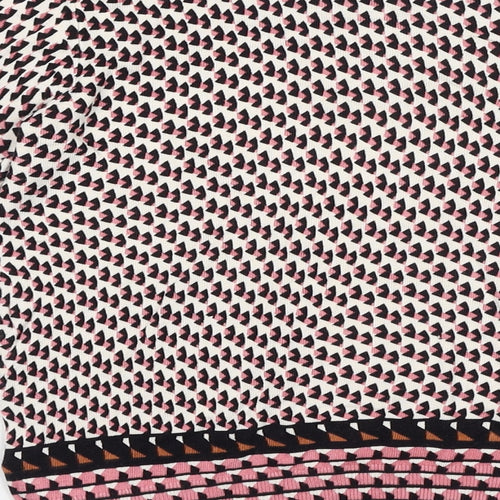 Principles Womens Multicoloured Geometric Viscose Basic T-Shirt Size 10 Crew Neck