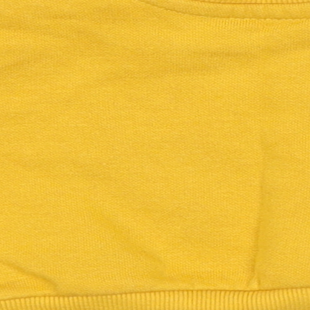 Primark Boys Yellow Cotton Basic Casual Size 0-3 Months Crew Neck Pullover - Daddy Is My Hero Slogan