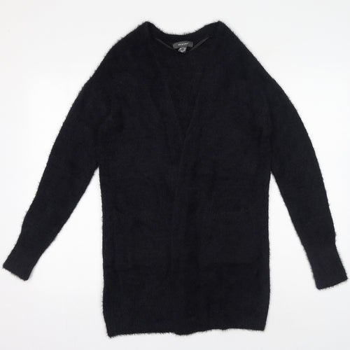 Primark Womens Black V-Neck Polyamide Cardigan Jumper Size 4 - Size 4-6