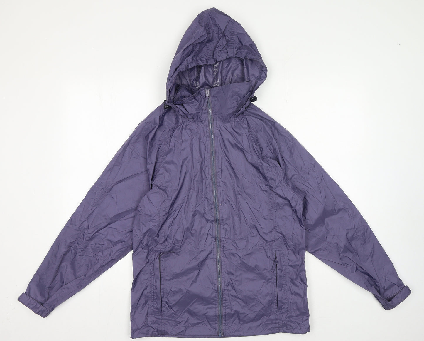 Preworn Womens Purple Rain Coat Coat Size S Zip