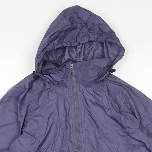 Preworn Womens Purple Rain Coat Coat Size S Zip