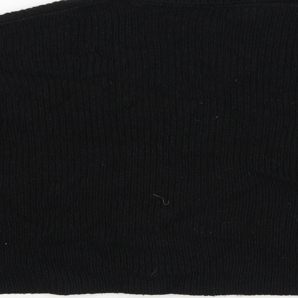 H&M Womens Black Roll Neck Acrylic Pullover Jumper Size L - Cropped