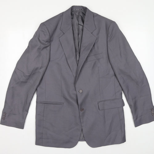 Chaus Womens Grey Jacket Size 10 Button - Blazer