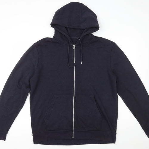 Peacocks Womens Blue Polyester Full Zip Hoodie Size XL Zip