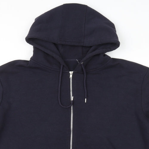 Peacocks Womens Blue Polyester Full Zip Hoodie Size XL Zip