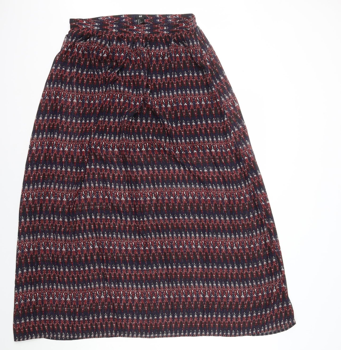H&M Womens Multicoloured Geometric Polyester Maxi Skirt Size S