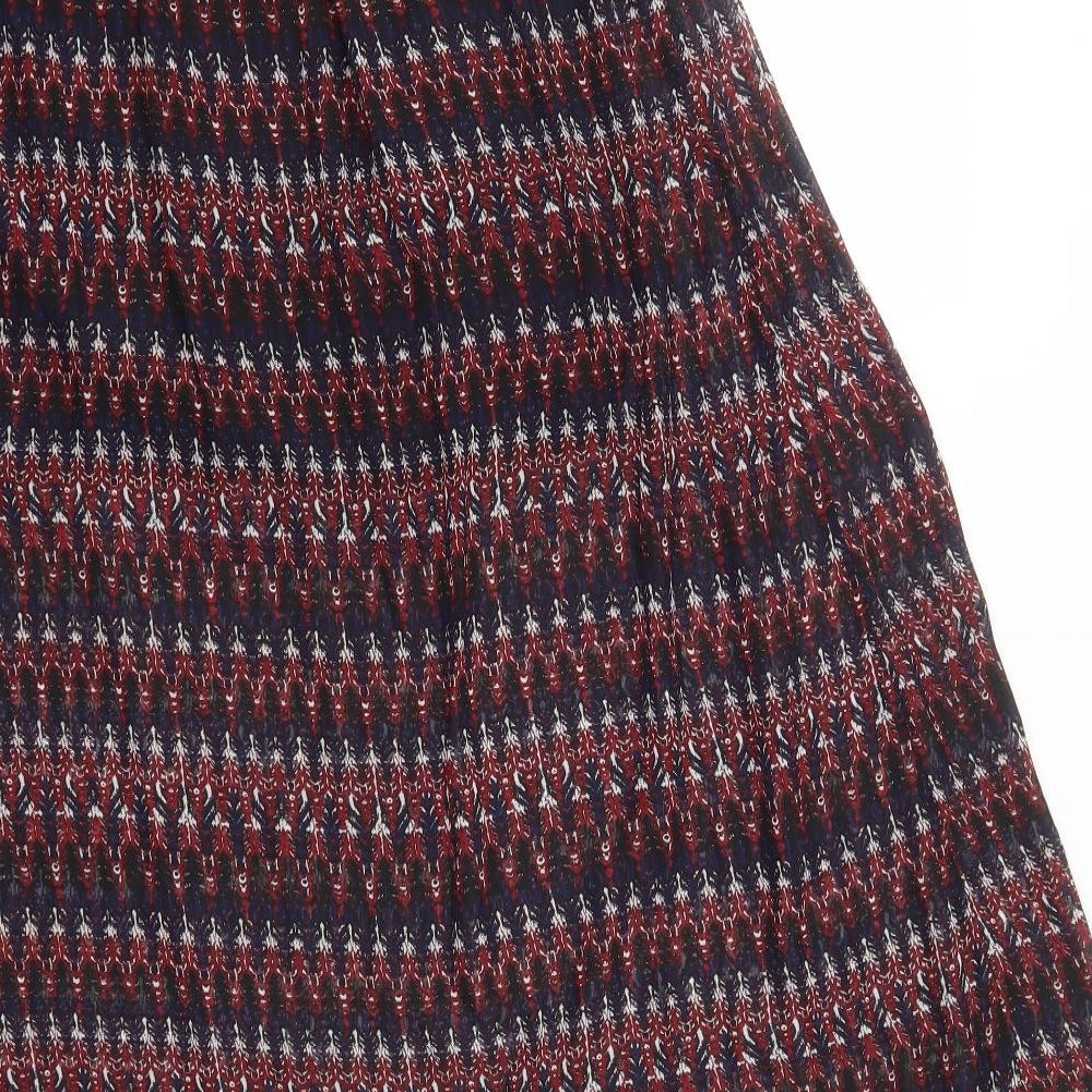 H&M Womens Multicoloured Geometric Polyester Maxi Skirt Size S
