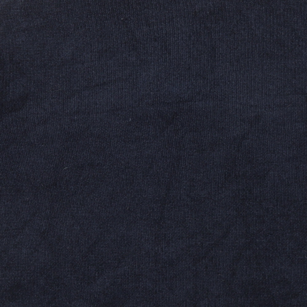 Lincoln Mens Blue Mock Neck Acrylic Pullover Jumper Size Big 9X