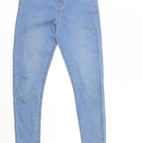 F&F Girls Blue Cotton Skinny Jeans Size 10-11 Years L23 in Regular
