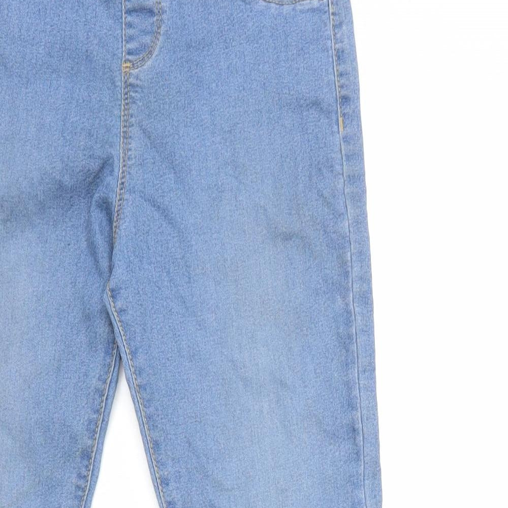 F&F Girls Blue Cotton Skinny Jeans Size 10-11 Years L23 in Regular