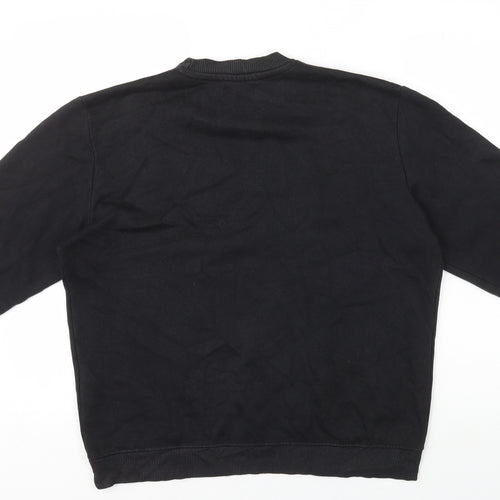Boohoo Mens Black Cotton Pullover Sweatshirt Size XS